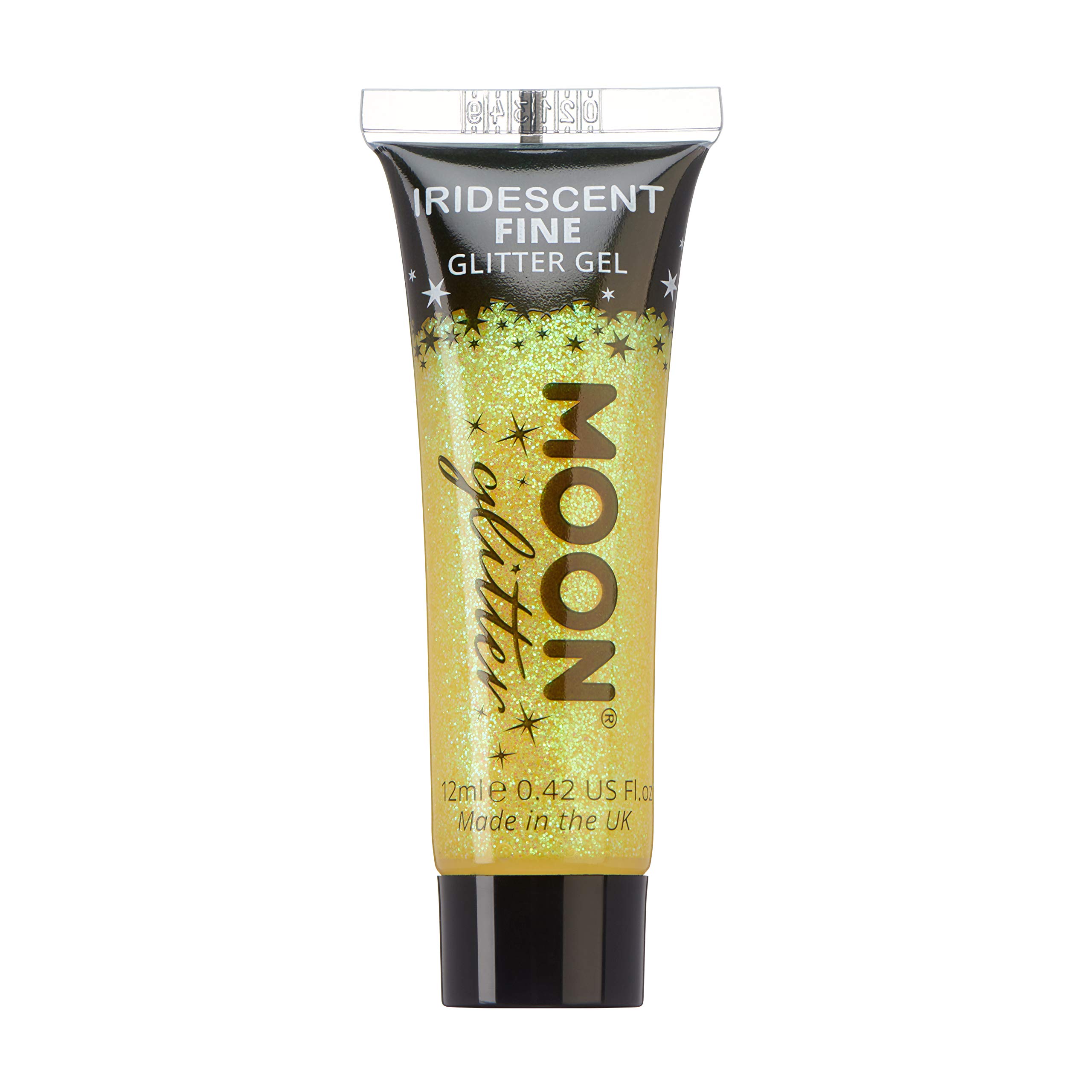 Iridescent Fine Face & Body Glitter Gel by Moon Glitter - 0.40fl oz - Yellow - Glitter Face Paint