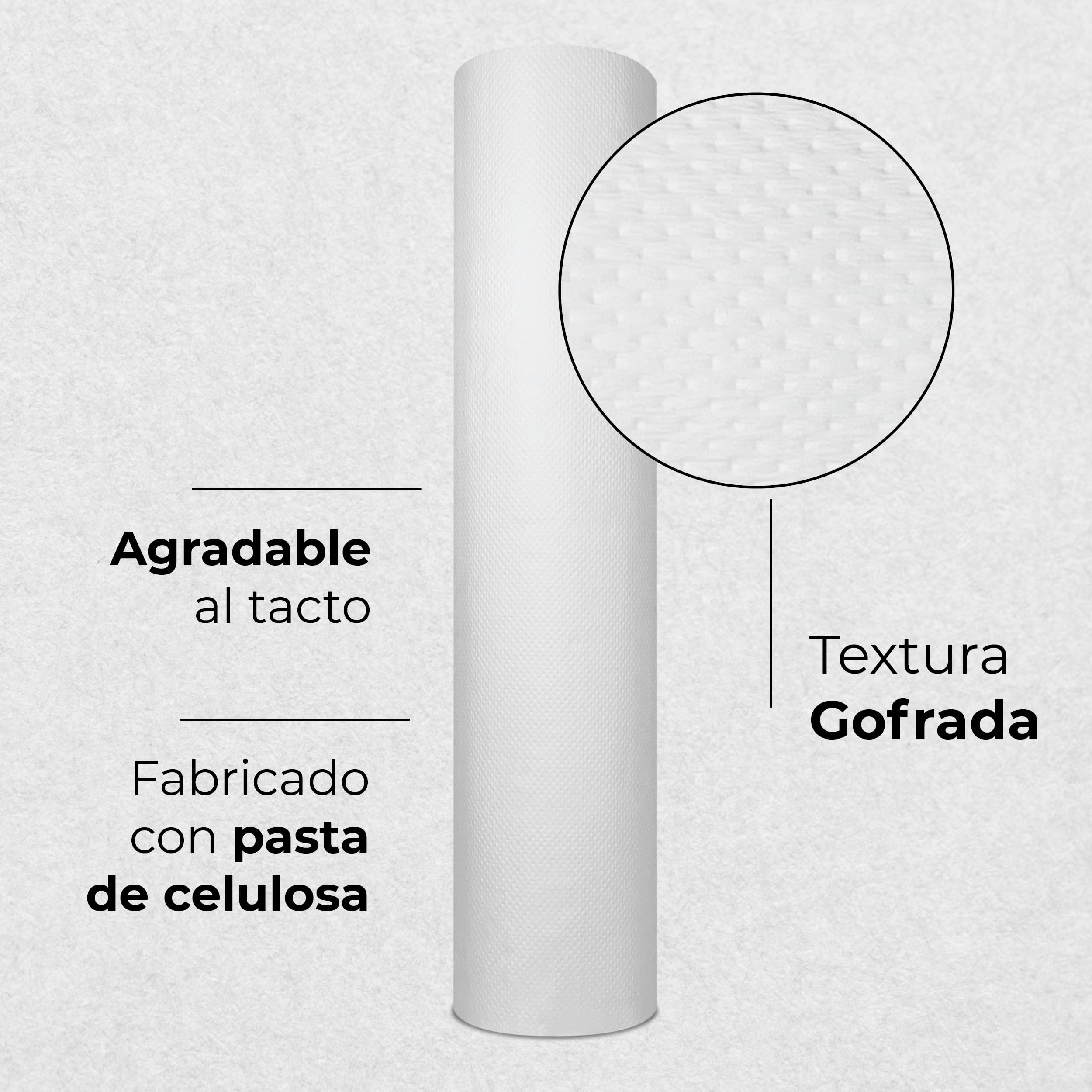6 Rollos Papel Camilla Ecológico Blanco 59cm x 65m Precorte 2 Metros | Rollos de Papel Camilla para Masaje y Estetica