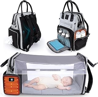 2025 Award-Winning Smart Diaper Bag Backpack - Eco-Friendly, Integrated Changing Station