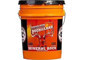 BUCKitLOAD Crushed Mineral Rock/Salt Lick for Deer: 50 lb Pumpkin Spiced Bucket
