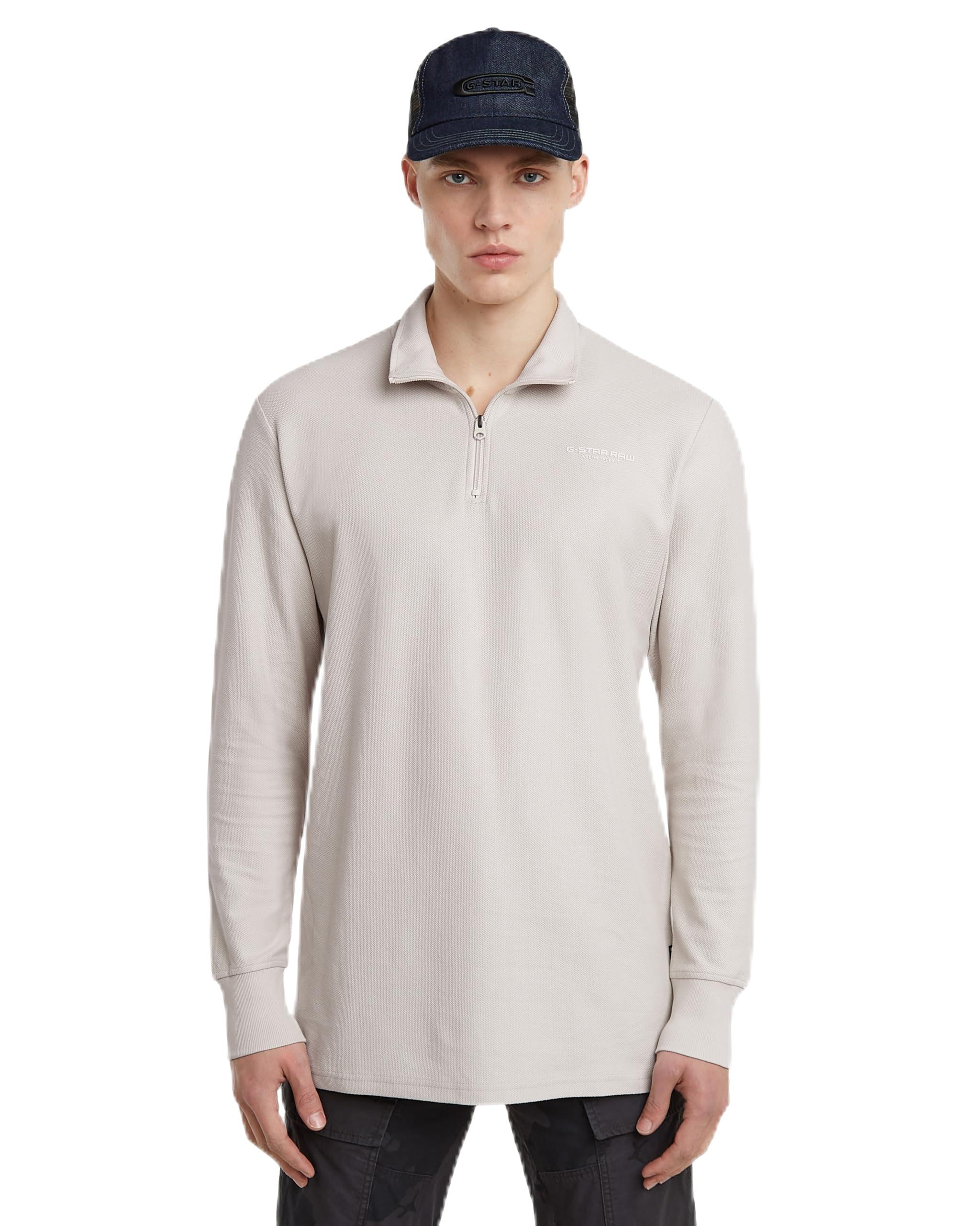 G-Star Men's Half Zip Tweeter , White (whitebait D26452-D617-1603), XL