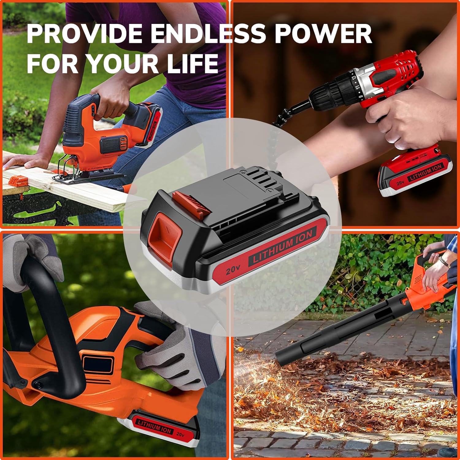 Morpilot 2 Pack 4000mAh 20V Max Battery LBXR20 Replacement for Black and Decker 20V Lithium Battery Compatible for LB20 LBX20 LBX4020 LBXR20B-2 Extended Run Time Cordless Power Tools - Image 6