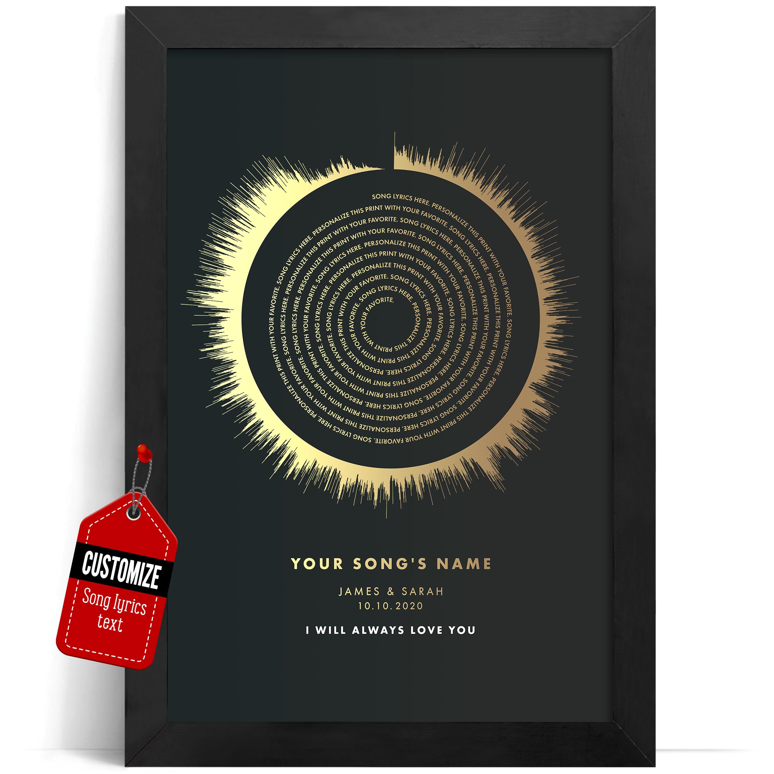 Amazon.com: VICILO Custom Song Lyrics Poster Canvas Wall Art Print