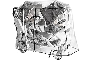 Rain Cover for Wonderfold W4 Luxe Tandem Double Stroller, Universal All Weather Protection