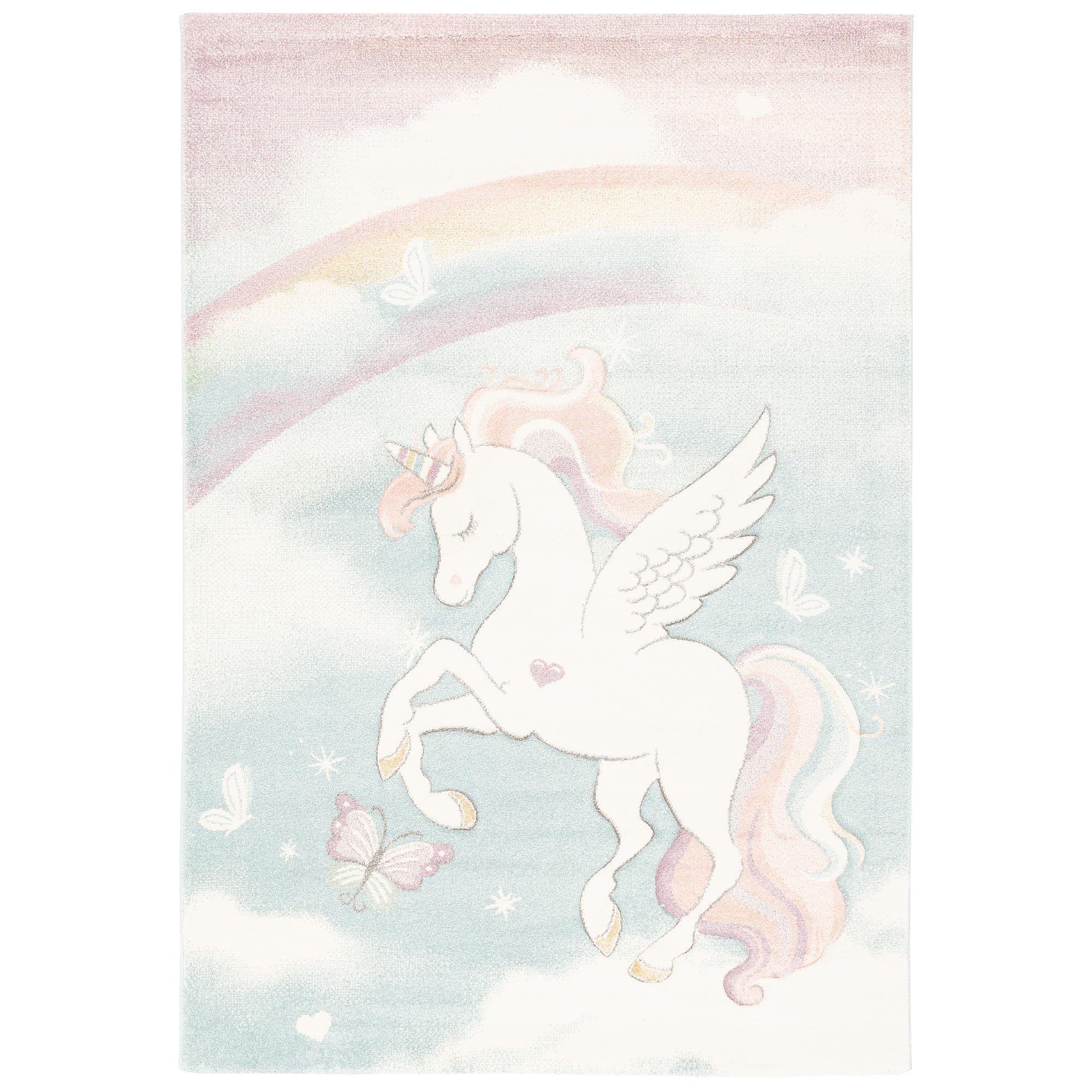 Pergamon Kinder Teppich Maui Kids Pastell Einhorn Bunt in 5 Größen