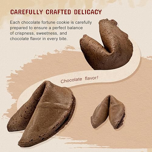 Miniatura 6 de 52USA Galletas Fortune, aproximadamente 350 unidades, galletas de la fortuna de chocolate, galletas de la fortuna a granel envueltas