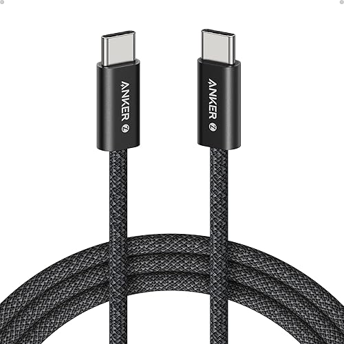 Anker Zolo USB C to USB C Cable, Braided and Dirt-Free Type-C Fast Charging Cable, Slim Connector, for iPhone 17 Series, MacBook (240W) (Black, 6FT)