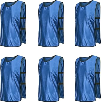 6 Pack Scrimmage Vests/Sport Basketball Pinnies/Soccer Bibs for Kid and Adult