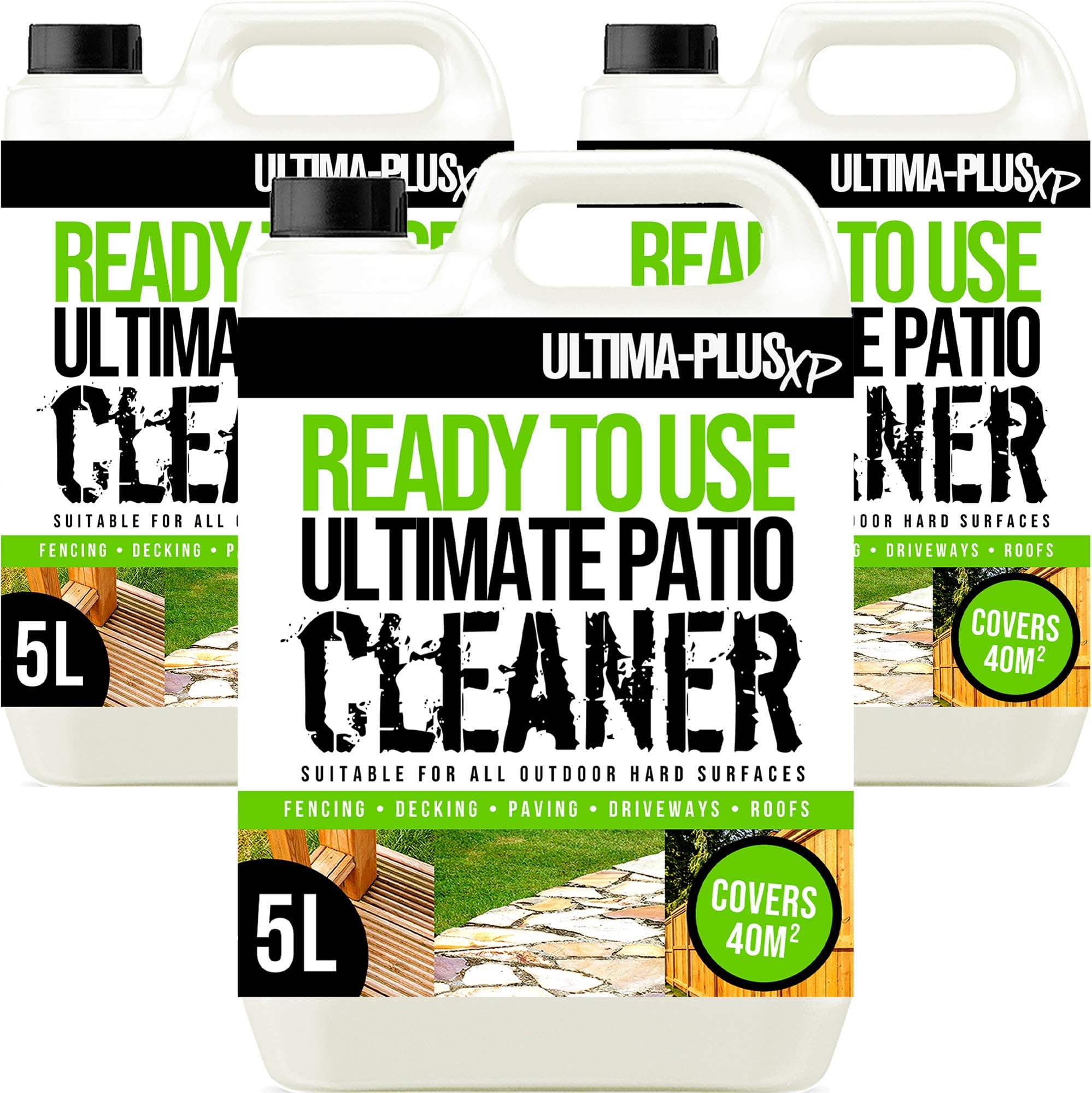 Ultima-Plus XP Ready to Use Ultimate Patio Cleaner Perfect for Patios, Fencing and Decking to Deeply Clean - Easy to Use Fluid (15 Litres)