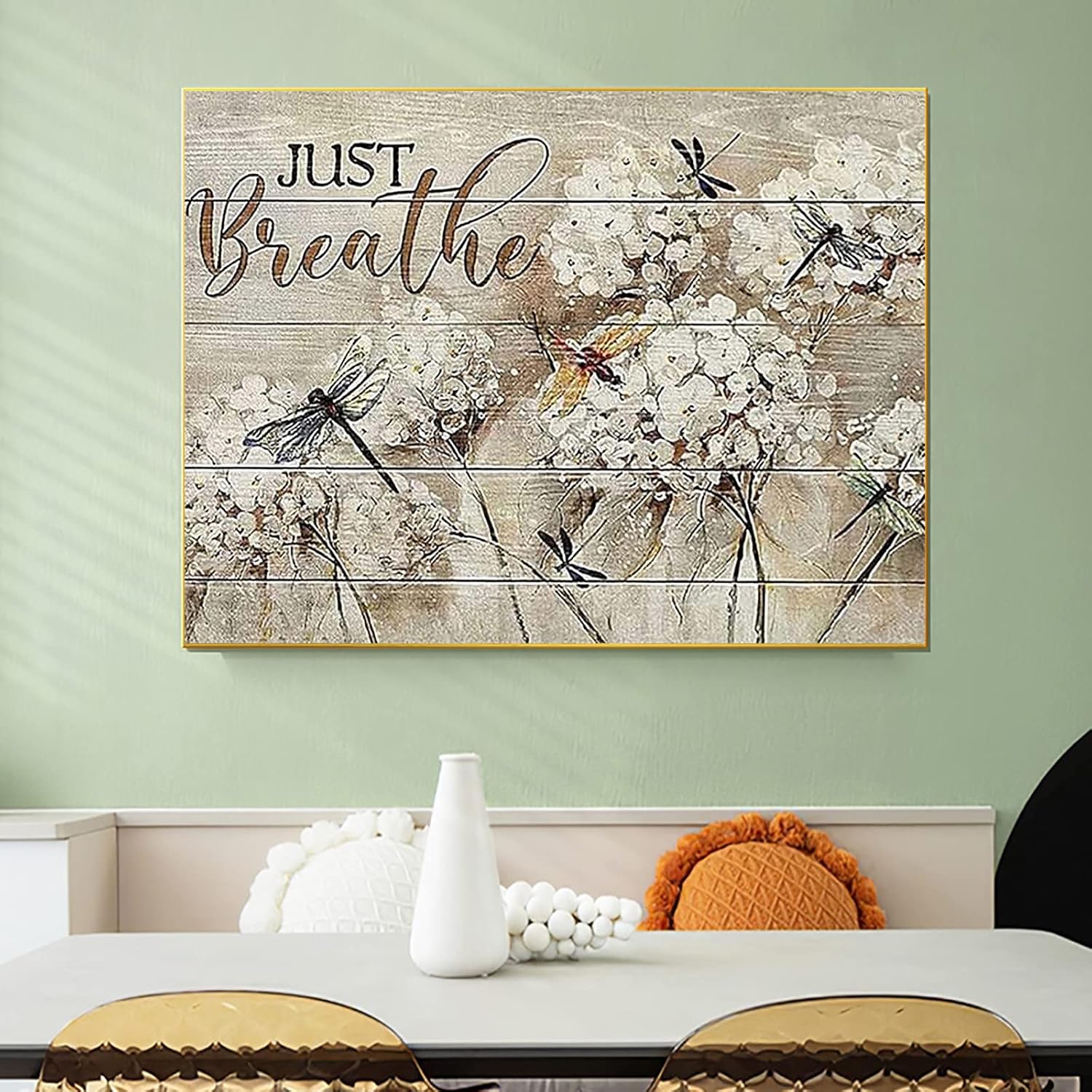 QAZWSX Dragonfly Dandelion Diamond Painting, Flowers Valentine's Day New Year Christmas Gift Diamond Art, Full Round Drill Embroidery Kit Arts Decors for Home Wall Decor 16x12 Inch