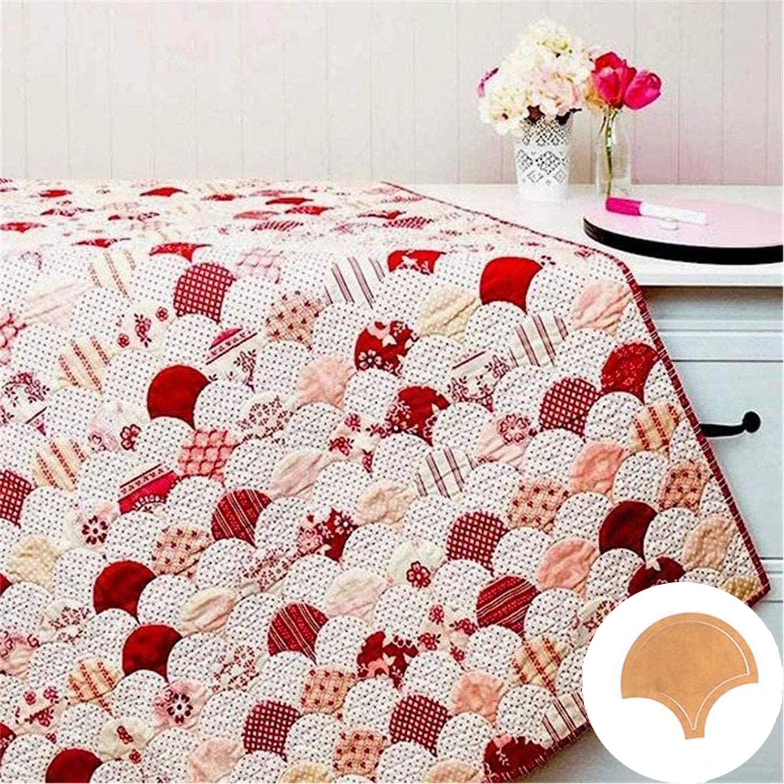 Produktbild von Veemoon 12stücke Teiliges Acryl Quilting Template Für Patchwork Und -nähprojekte Praktische Schablonen Für Stickerei Quilting Und Kreative Bastelarbeiten