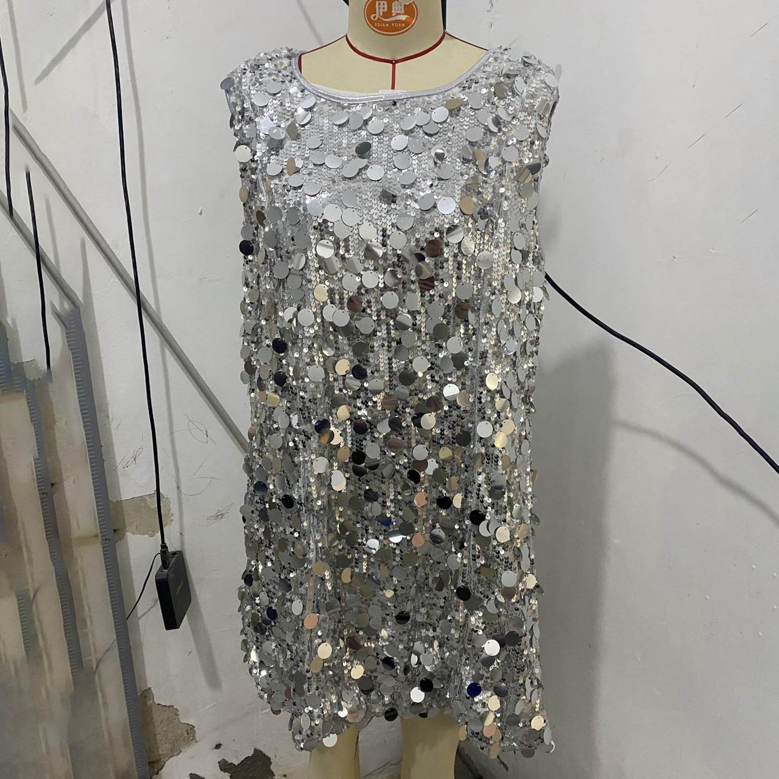 Pantalones de chándal para mujer, pantalones deportivos de lentejuelas, banquete de fiesta, baile, vestido sin tirantes, falda de cadera
