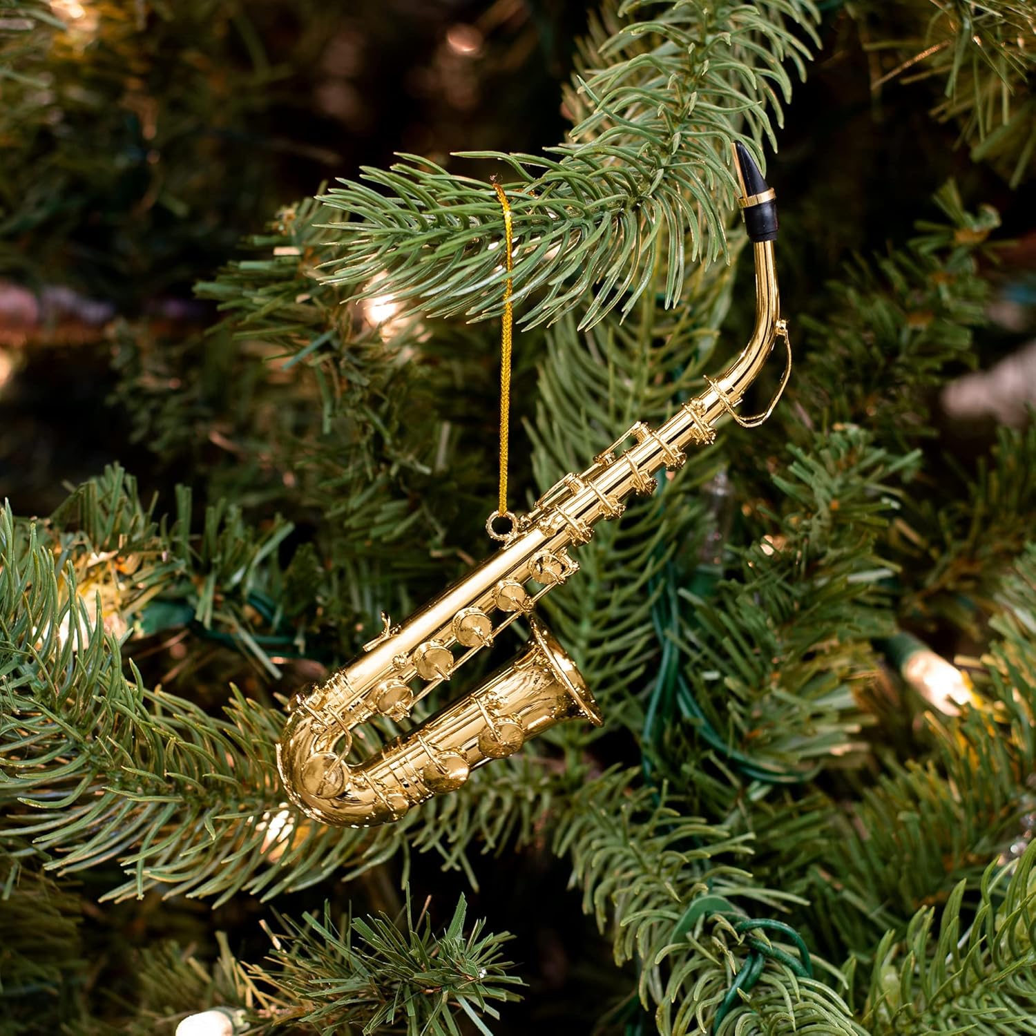Broadway Gifts Gold Saxophone Christmas Tree Ornament Decoration 4.5 inches