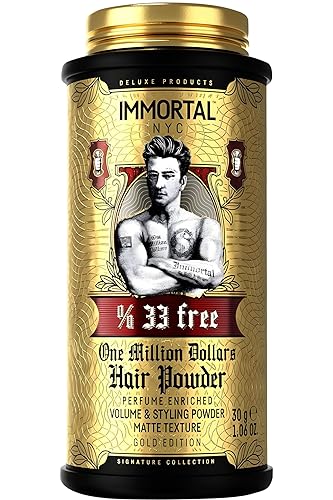 Immortal NYC 'The One In A Million Dollars (fragancia única) TexturaVolumen en Polvo - Fijación flexible extra fuerte - Aspecto natural - 0.7 oz20 gr