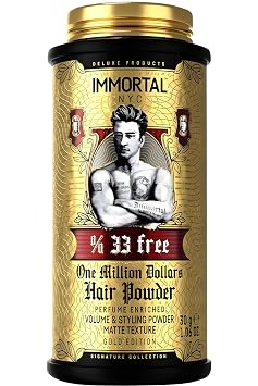 Immortal NYC The One In A Million Dollars Unique Fragranced TEXTURE/VOLUME POWDER- Extra Strong Flexible Hold - Natural Look - 0.7oz/20gr