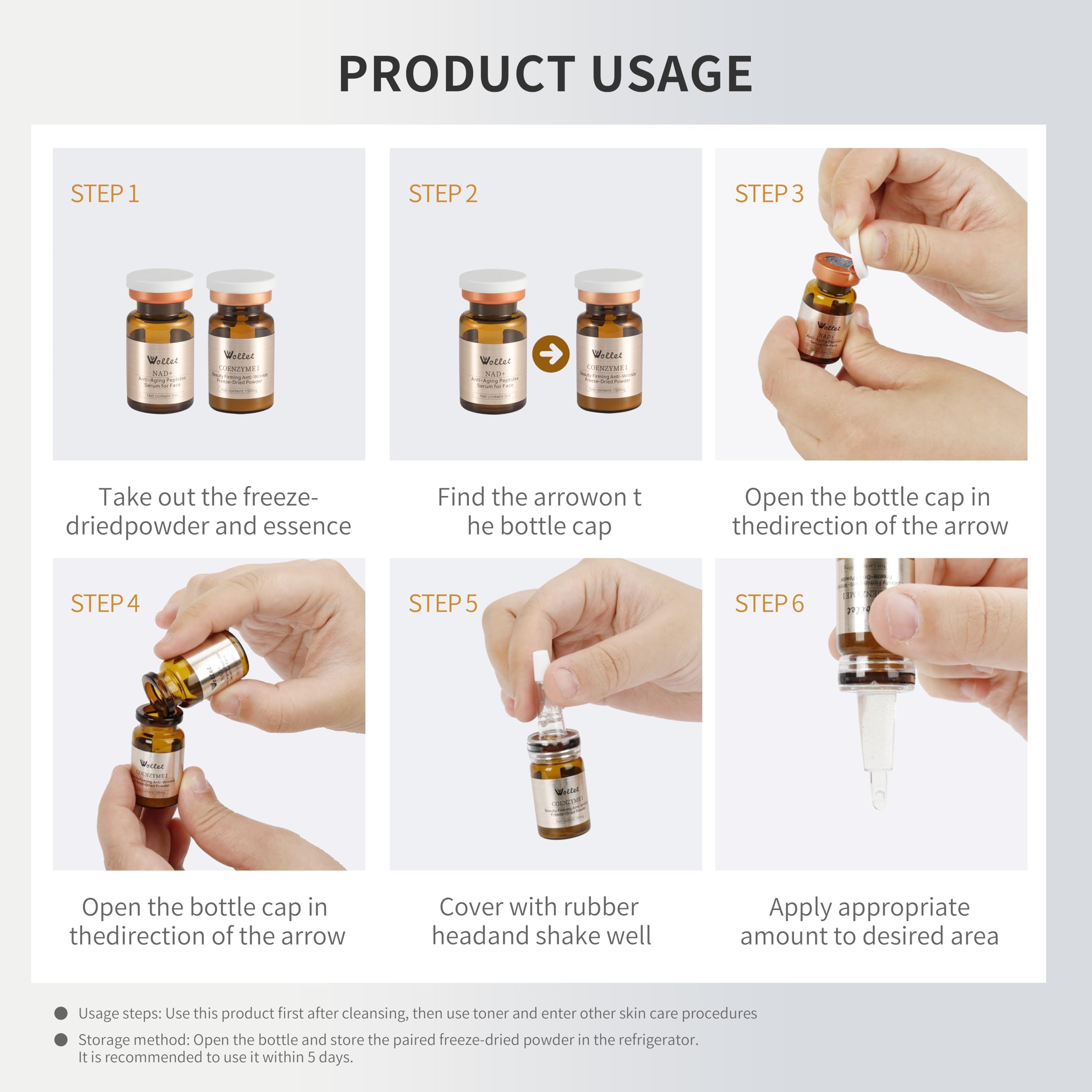 NAD+ Peptide Facial Serum with Hyaluronic Acid, Niacinamide & Ceramides