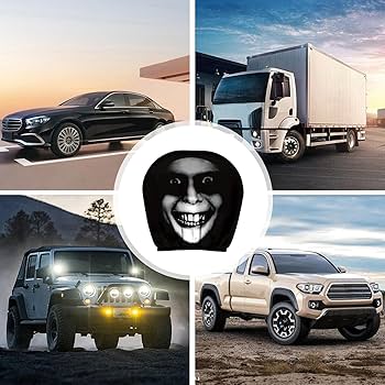 Miyanvuo Auto Kopfstützenbezüge 2er Set - Halloween Design, Atmungsaktiv, 26x28cm