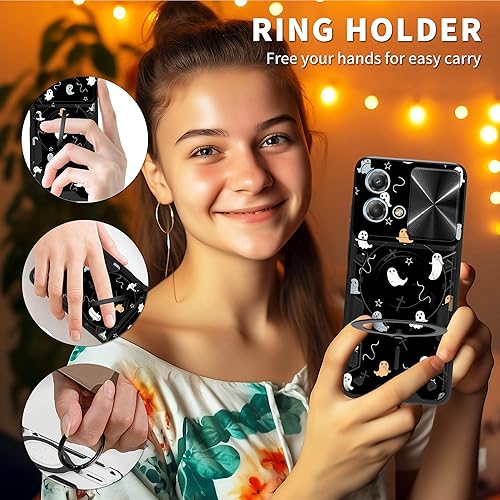 Miniatura 2 de JYCUHTCL Funda para Moto G Stylus 0.18 oz 2023 con protector de pantalla y soporte de anillo con soporte de anillo de diseño temático para Motorola