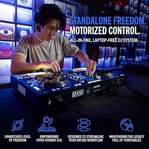 Miniatura 2 de RANE SYSTEM ONE Controlador de DJ motorizado todo en uno con sistema operativo DJ motor, mezcla perfecta en 2 cubiertas, Stems FX, Serato DJ,