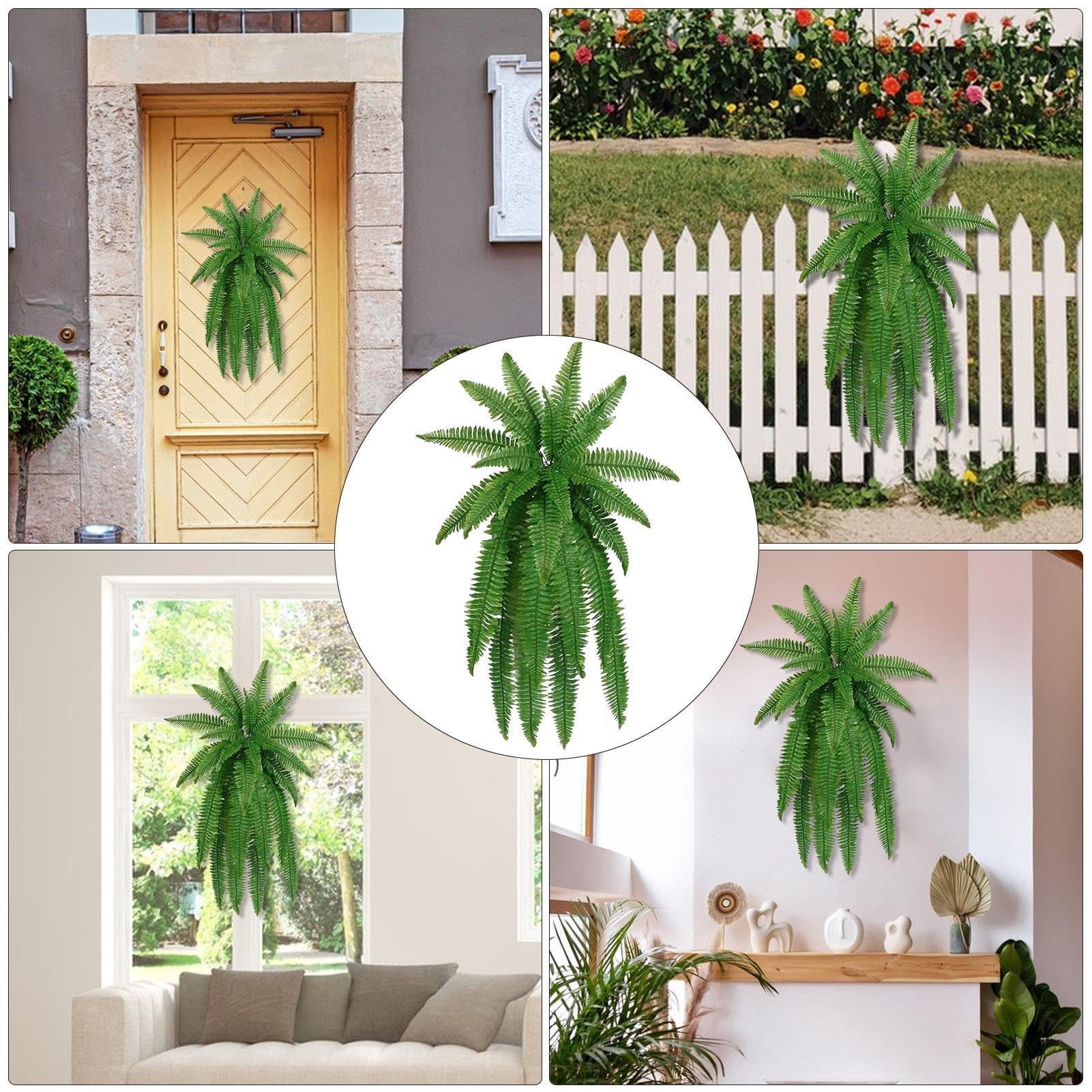 18 felci artificiali realistiche, resistenti ai raggi UV, ideali per esterni, giardino, terrazza, cortile, ufficio e casa