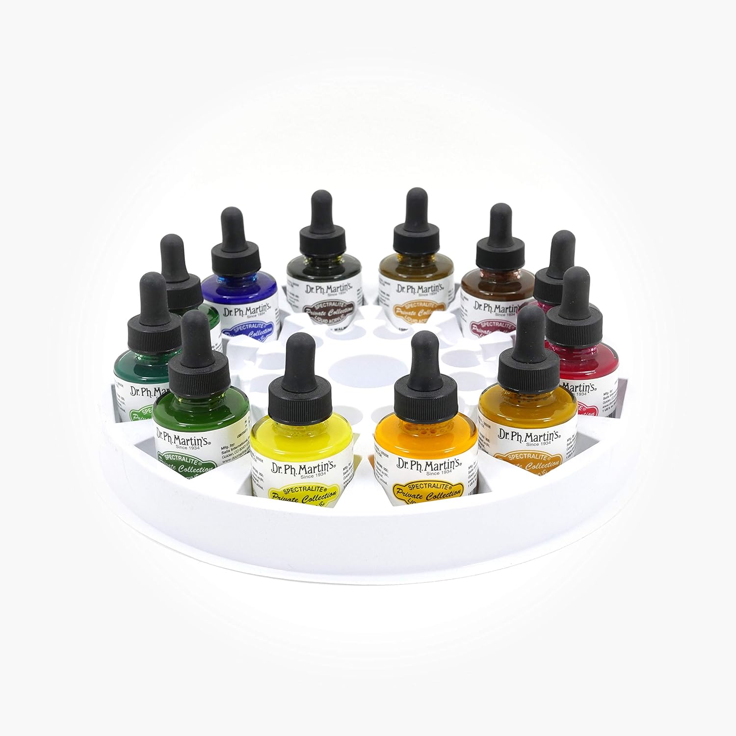 Dr. Ph. Martin's Spectralite Private Collection Liquid Acrylics Bottles, 1.0 oz, Set of 12 (Set 2) (800956-XXX)