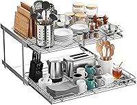 Vista 25 de HOLDN' STORAGE Organizador de gabinete extraíble, cajón deslizante para armarios de cocina y despensa, estante enrollable para ollas, sartenes