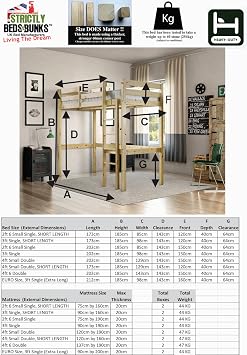 STRICTLY BEDS&BUNKS Icarus High Sleeper Bunk Bed, Heavy Duty Solid Pine 3ft Single – Suitable for Adults