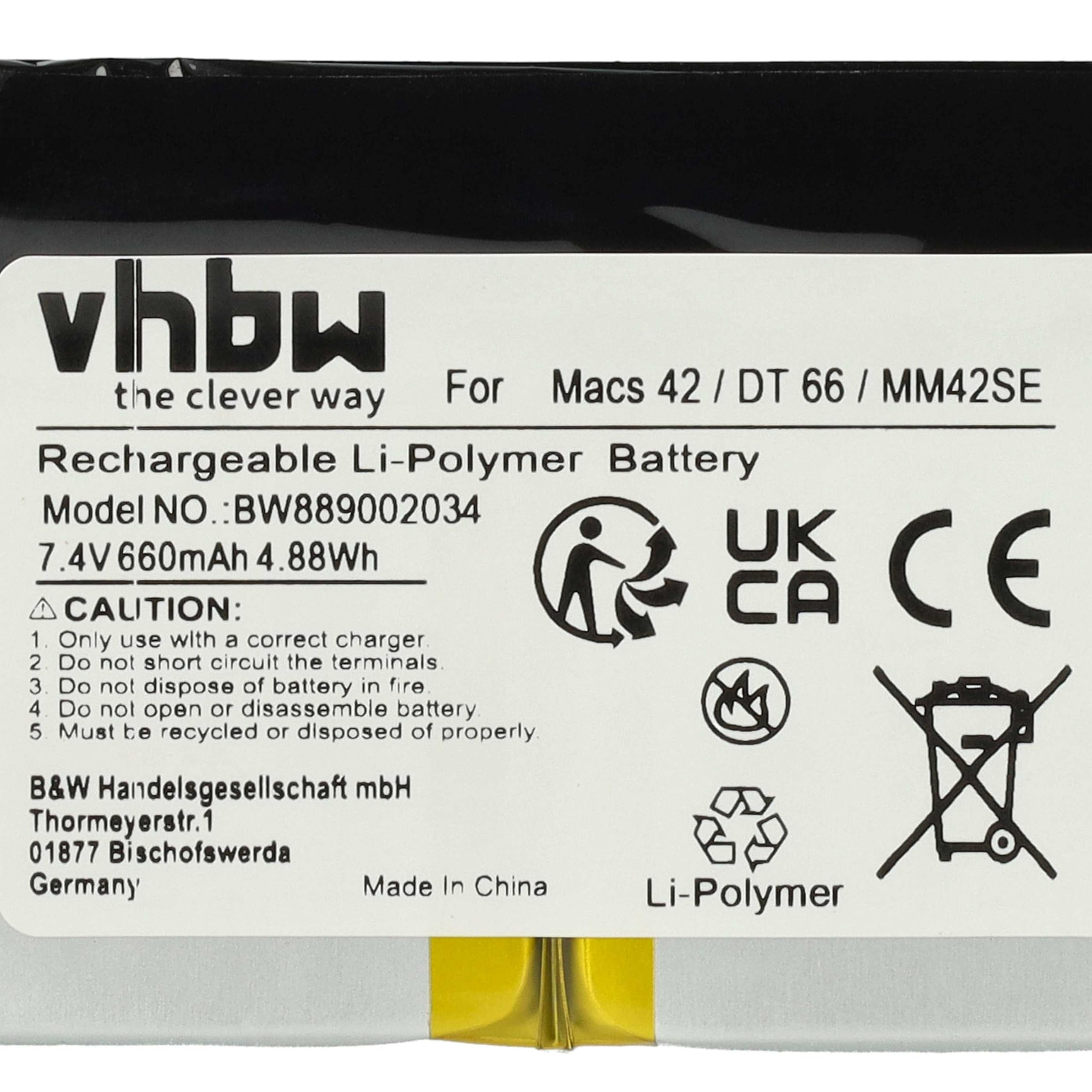 vhbw Akku Ersatz für Hella Gutmann 2S/LPP443441 S für Kfz 