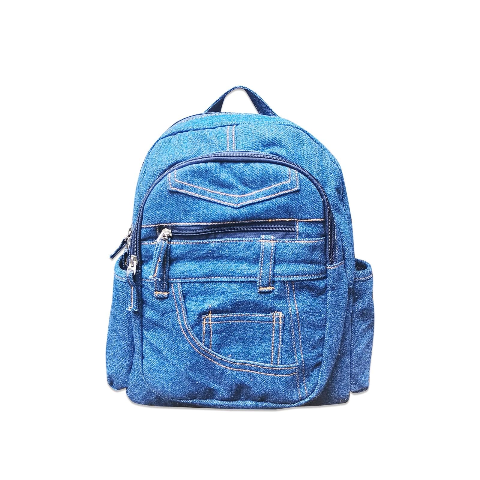 the purani jeans College Bags For Girls Stylish School Tuition Backpacks For Women Men New Denim Fashion Ladies Multipocket With Adjustable Strap.-picture-45