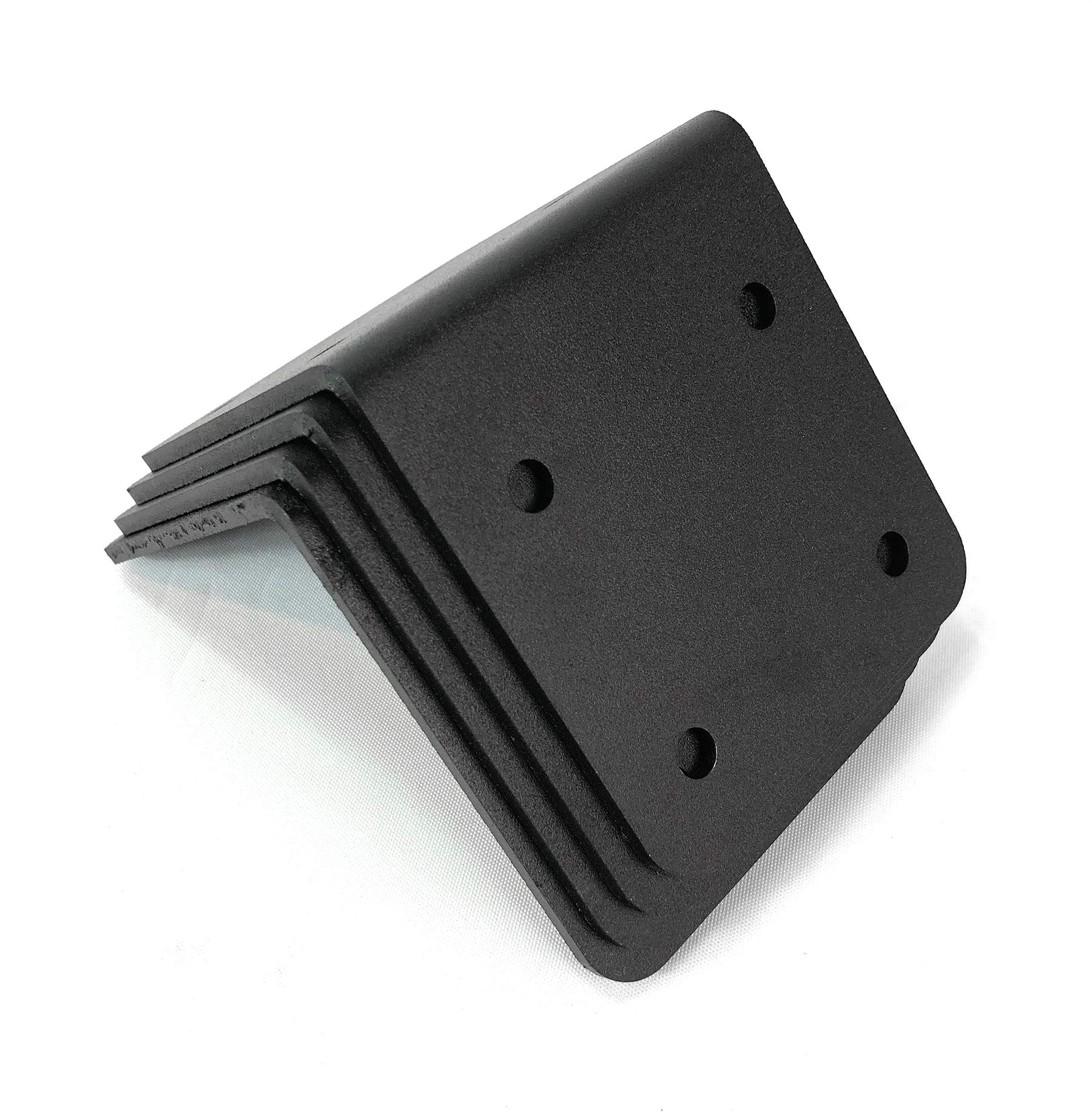 SleeperFit Small Extra Strong Railway Sleeper Corner Brackets for Raised Beds, Pathway or Driveway Edging, Planters and Retaining Walls - Join Timber in Garden, Lawn, Outdoor Projects… (Black)