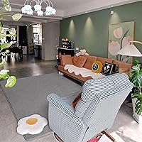 Vista 7 de DweIke Alfombras modernas para sala de estar, dormitorio, alfombra gris gruesa de espuma viscoelástica de 4 x 6 pies, alfombra súper suave