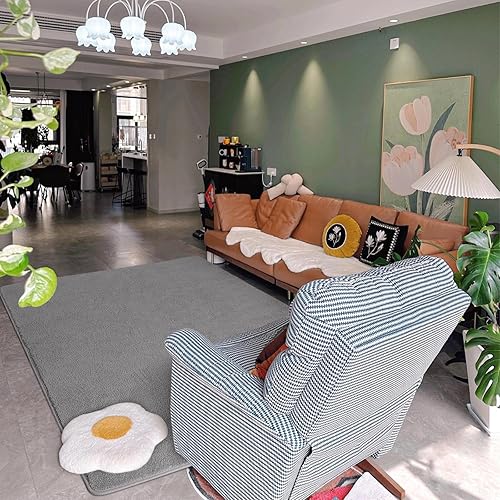 Miniatura 7 de DweIke Alfombras grandes para dormitorio, sala de estar, alfombras de interior de espuma viscoelástica gruesa de 6 x 9 pies, alfombra de estilo