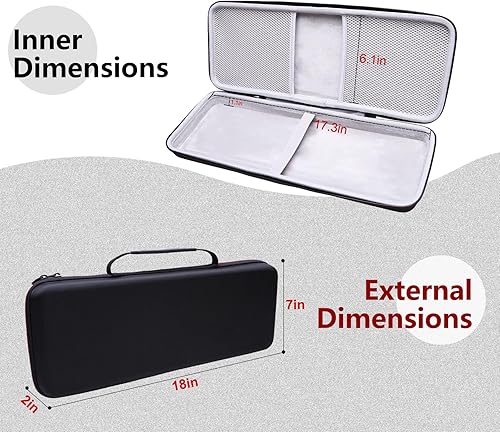 Miniatura 3 de LTGEM - Funda compatible con teclado mecánico inalámbrico de rendimiento iluminado Logitech MX (interior: 17.3 x 6.1 x 1.1 pulgadas), solo funda