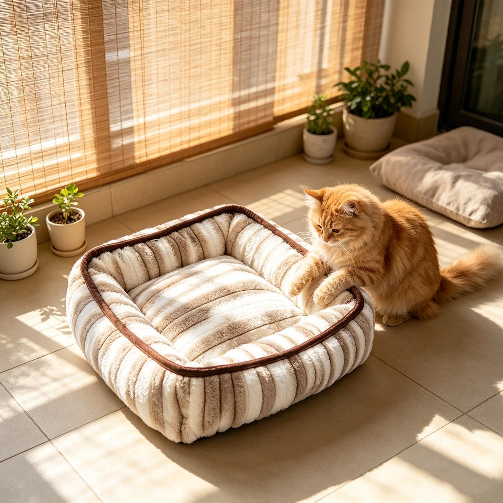Katzenbett Maschinenwaschbares rutschfestes Kätzchenwinternest