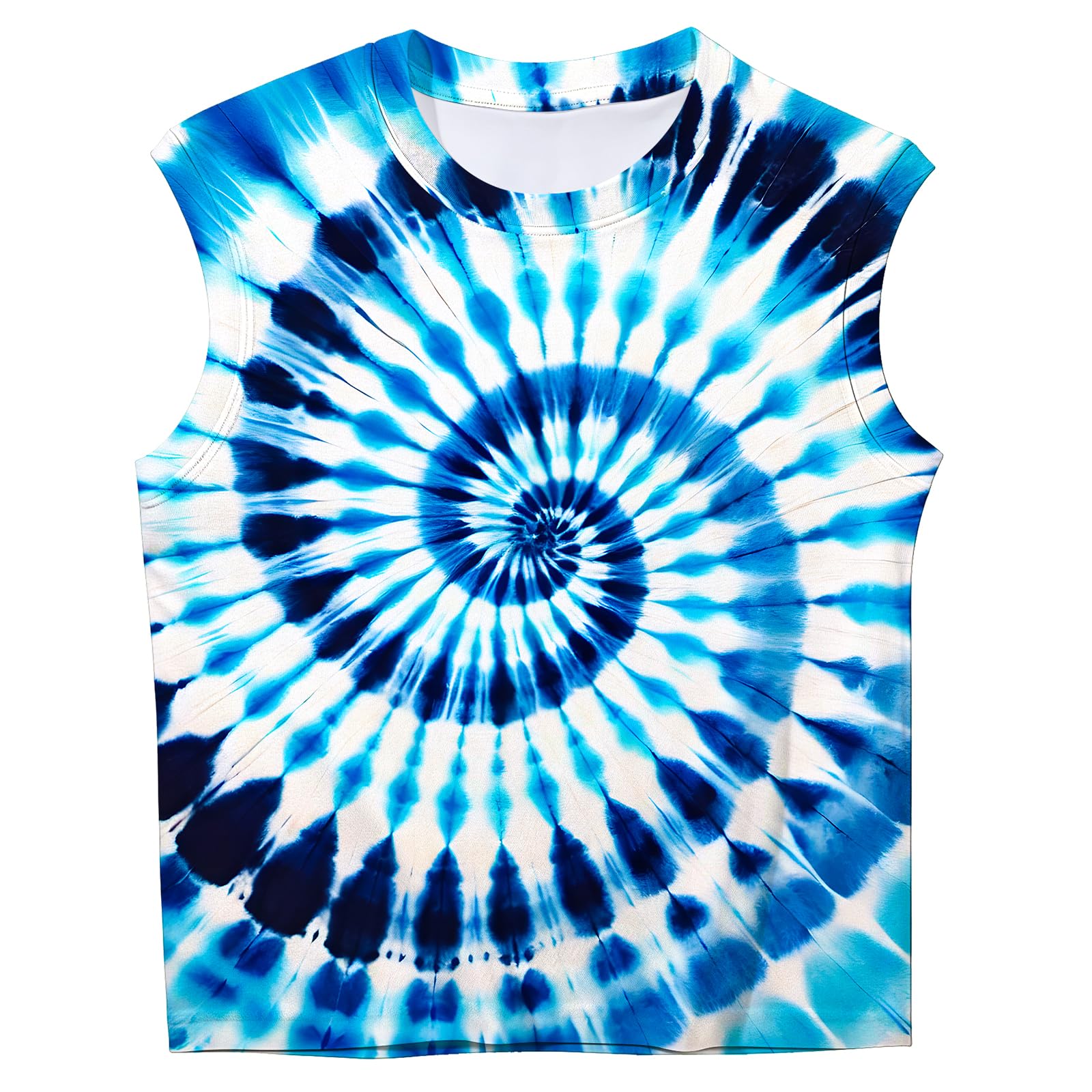 Kids Tie Dye Tank Top Sleeveless Summer Shirt 6-14 Years
