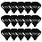 Pimoys 15 Pieces Powder Puff Triangle Makeup Sponge Setting Powder Puffs for Loose Powder Velour Puff for Face Exquisite Makeup Eyes Contouring, Blender Sponge Beauty Makeup Tool(Black)