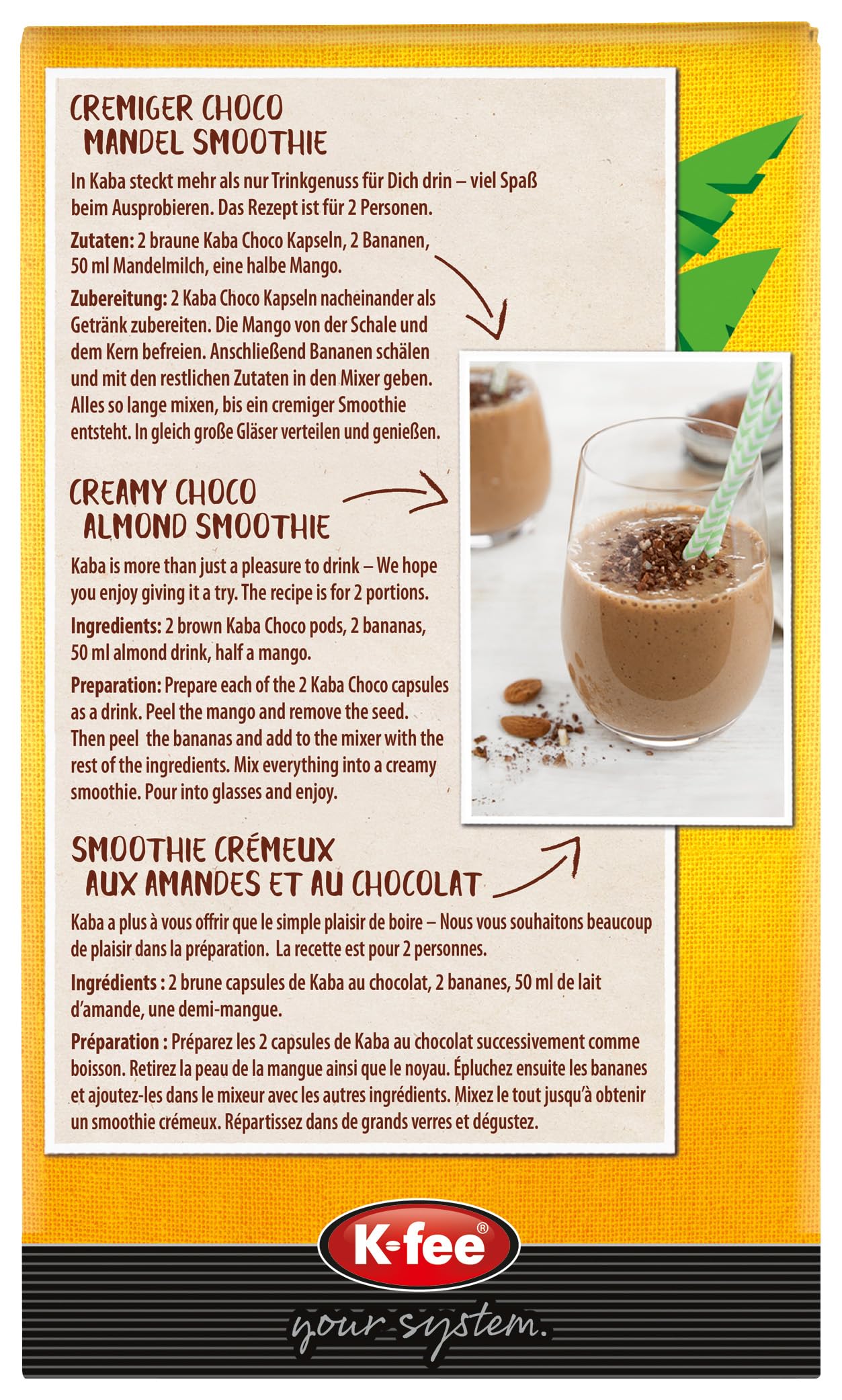Kaba Choco Kapseln, kompatibel mit K-fee & ALDI EXPRESSI*, das Original Kaba Kakaopulver für Kapselmaschinen, leckere Trinkschokolade, 96 Kapseln