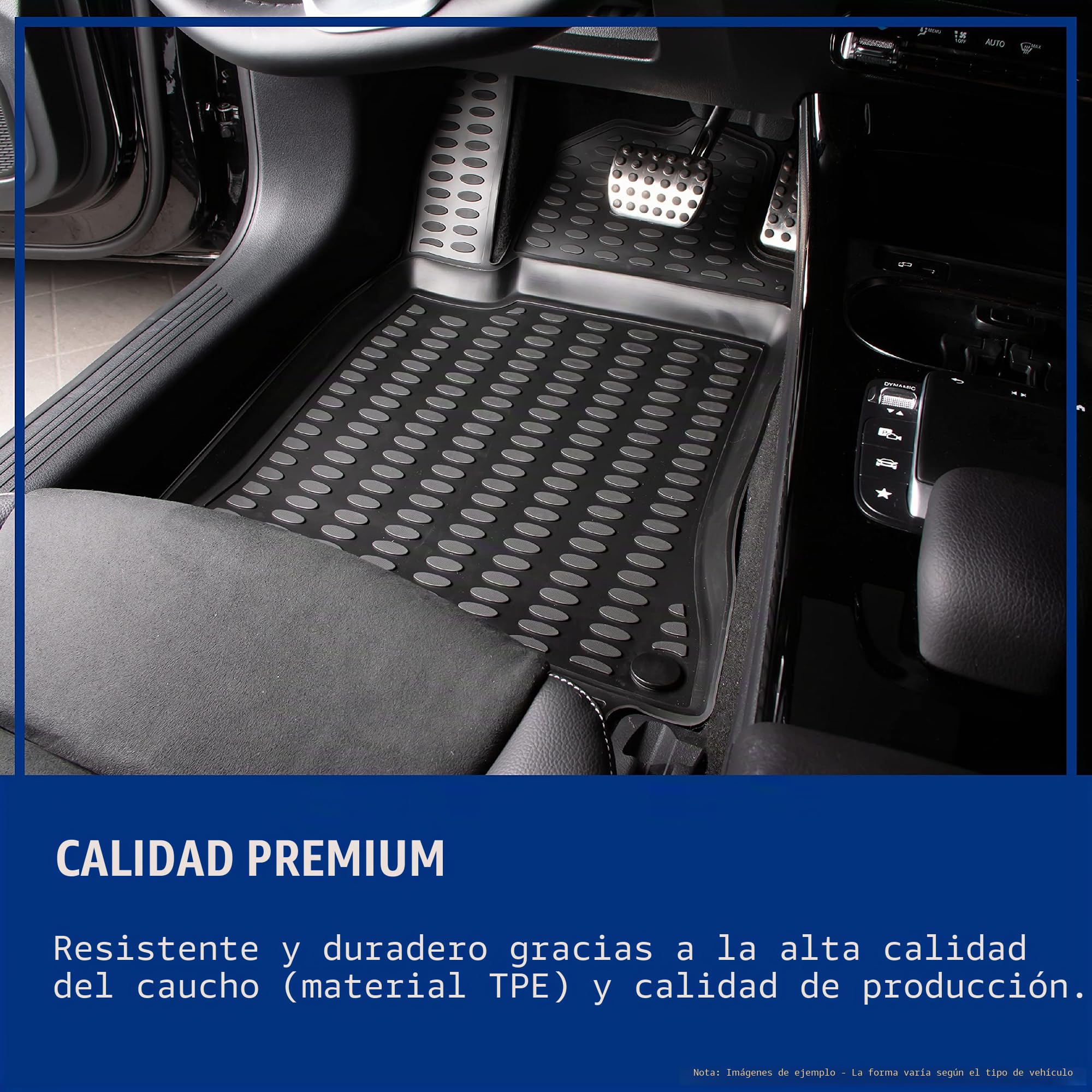 Elmasline Juego de alfombrillas de goma 3D de diseño para Nissan X-Trail (T32) año de fabricación a partir de 2014, borde extra alto de 5 cm