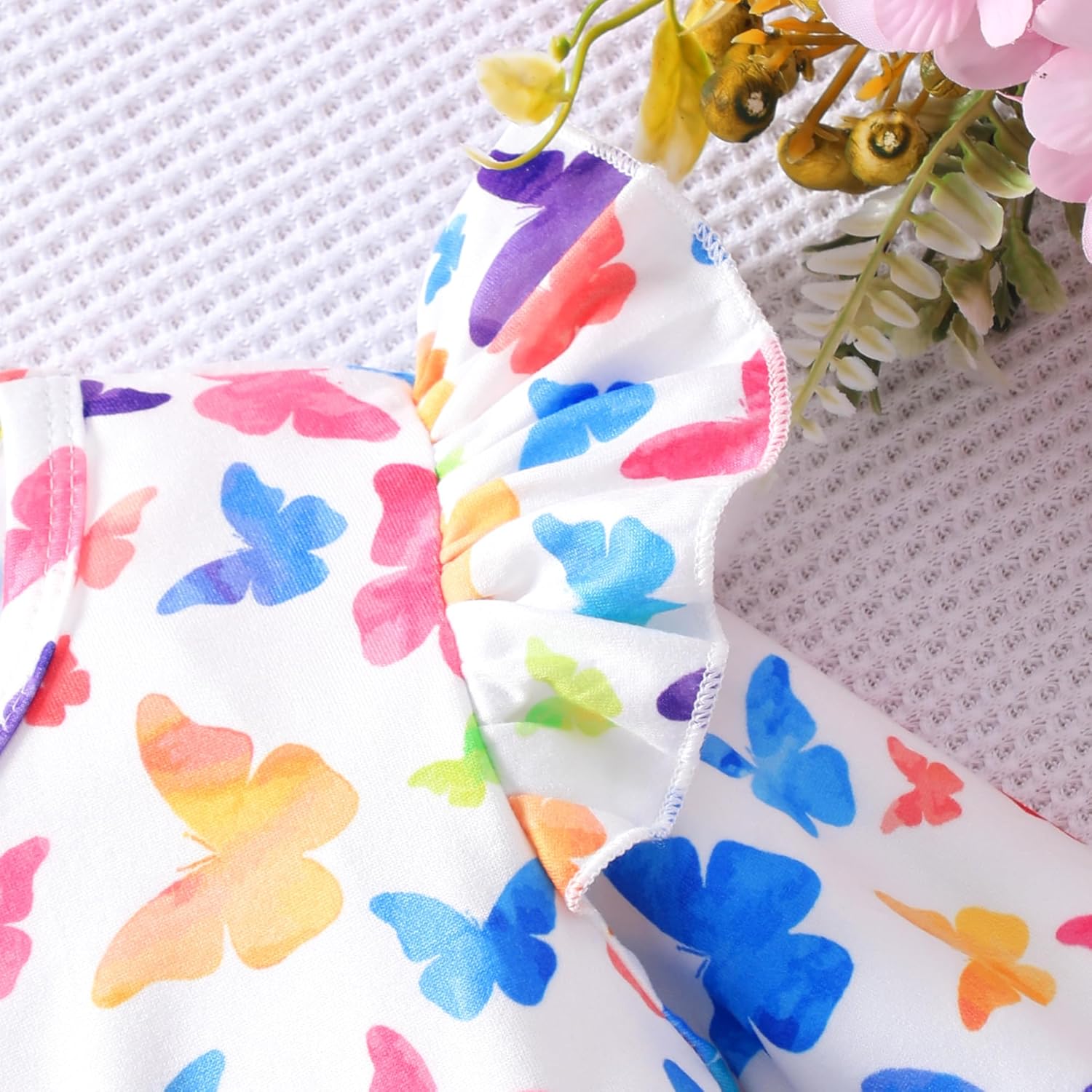 Christmas Girls Dress Flutter Sleeve Mesh A-line Princess Dresses Holiday Xmas Party Toddler Clothes 3-7 Years - Image 5