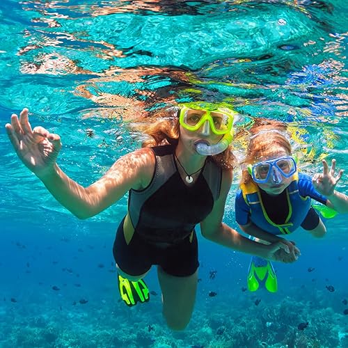 Miniatura 6 de PATIKIL Gafas de natación con cubierta para la nariz, máscara de snorkel de silicona, equipo de buceo, máscara de buceo transparente, vista amplia,