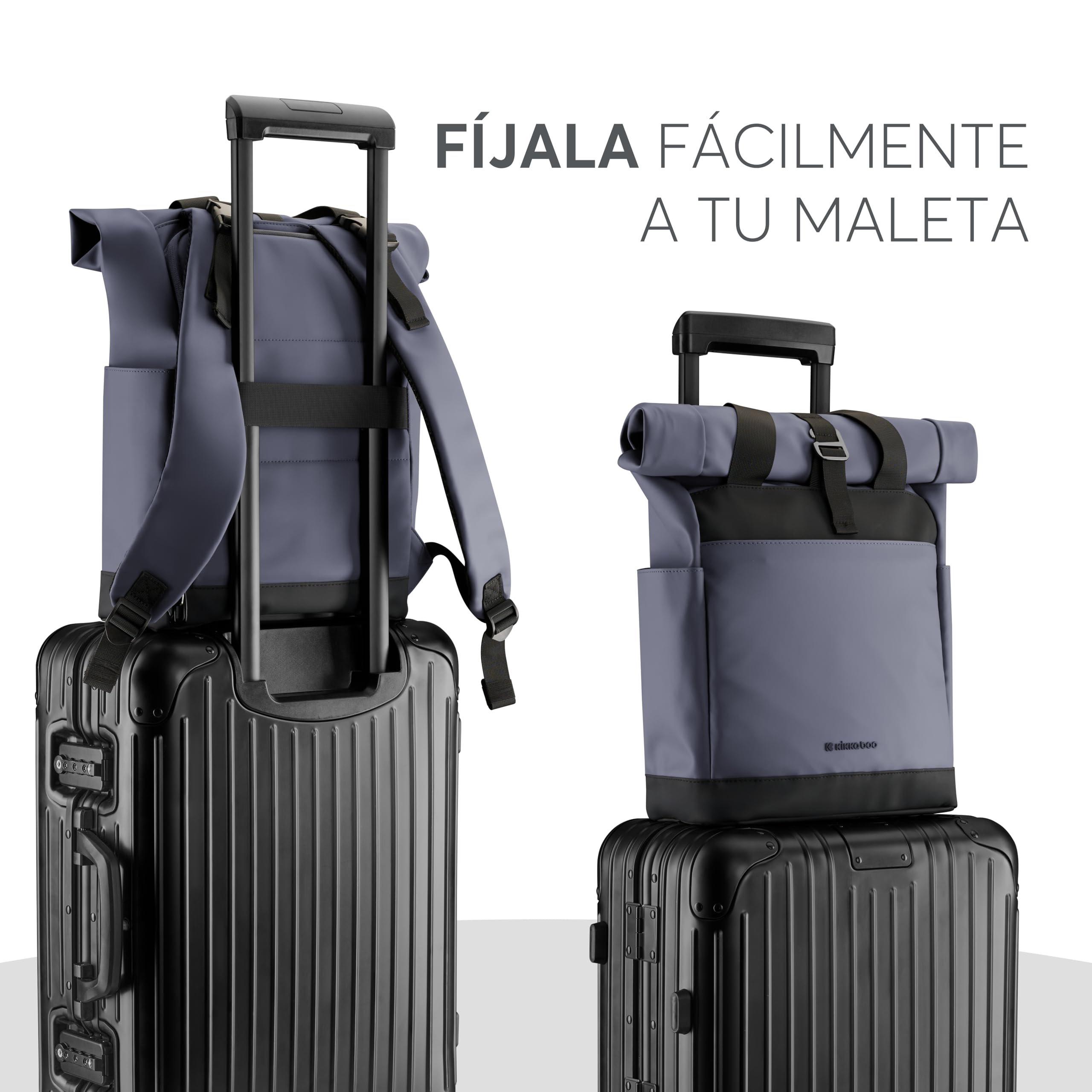 kikka boo Mochila Pañalera CERISE, Bolsa de Mamá, Cintas para Silla de Bebé, Gran Capacidad, Cambiador Portátil, Bolsillo Térmico, Bolsillo Impermeable, Multibolsillo, Negro