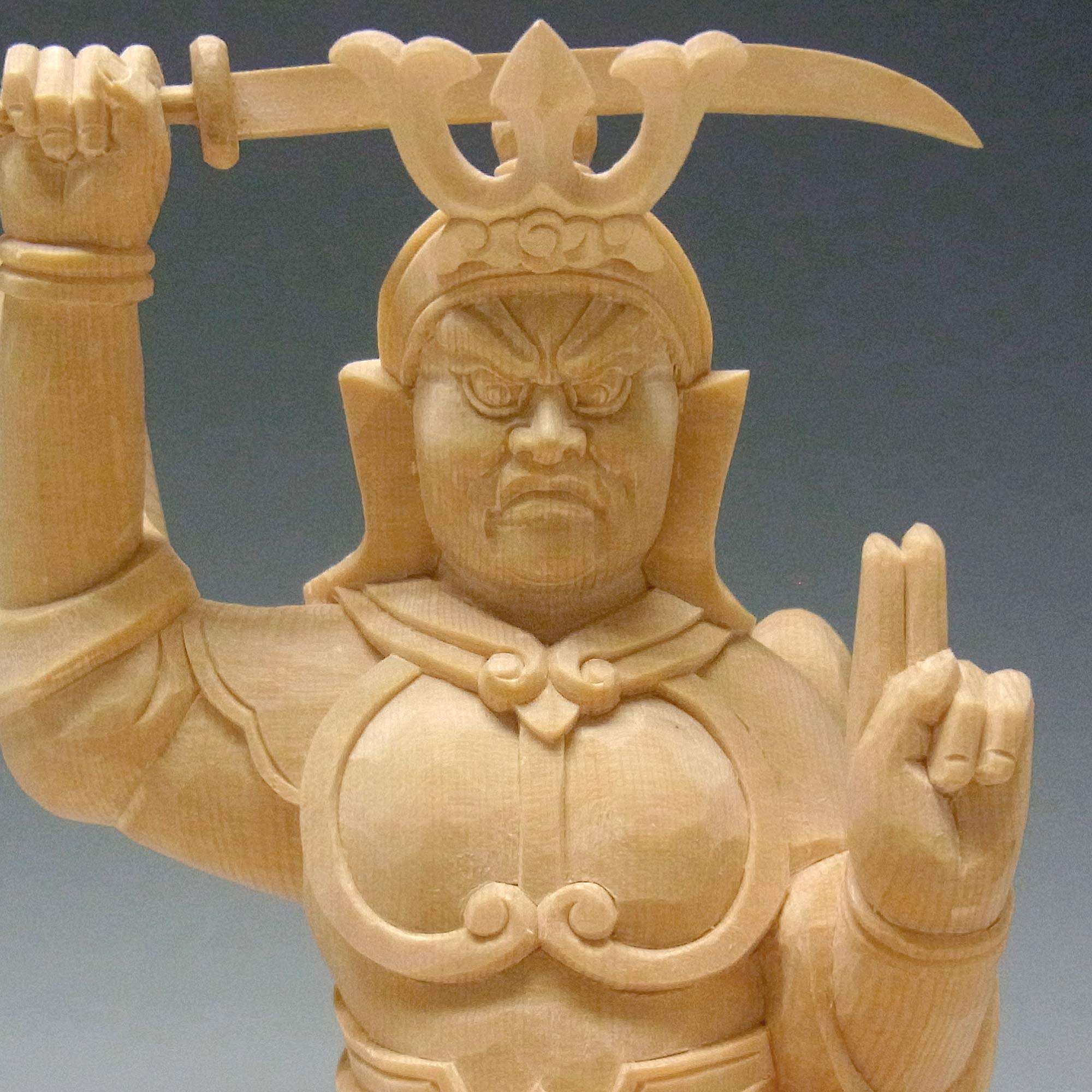 Amazon | 桧 妙見菩薩 坐像 14cm 木彫り 仏像 | Ryusho | 仏像 通販
