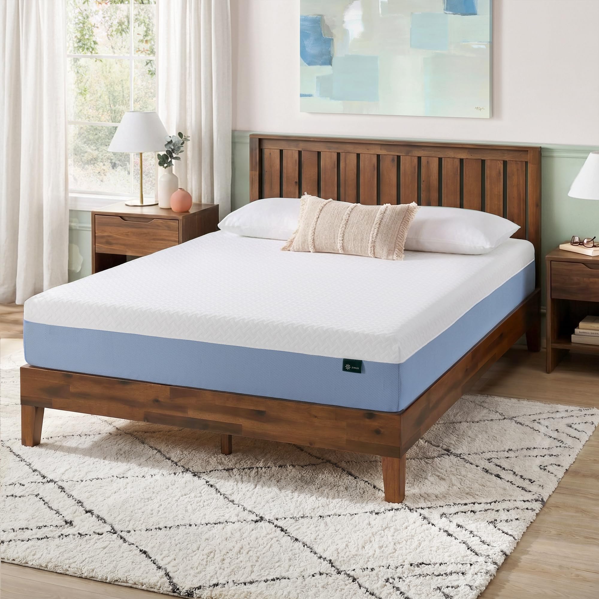 Photo 1 of Zinus 8 Inch Queen Cooling Essential Memory Foam Mattress [NewVersion], Fiberglass Free, Medium Feel, Breathable Cooling Layers, Certified Safe Materials
