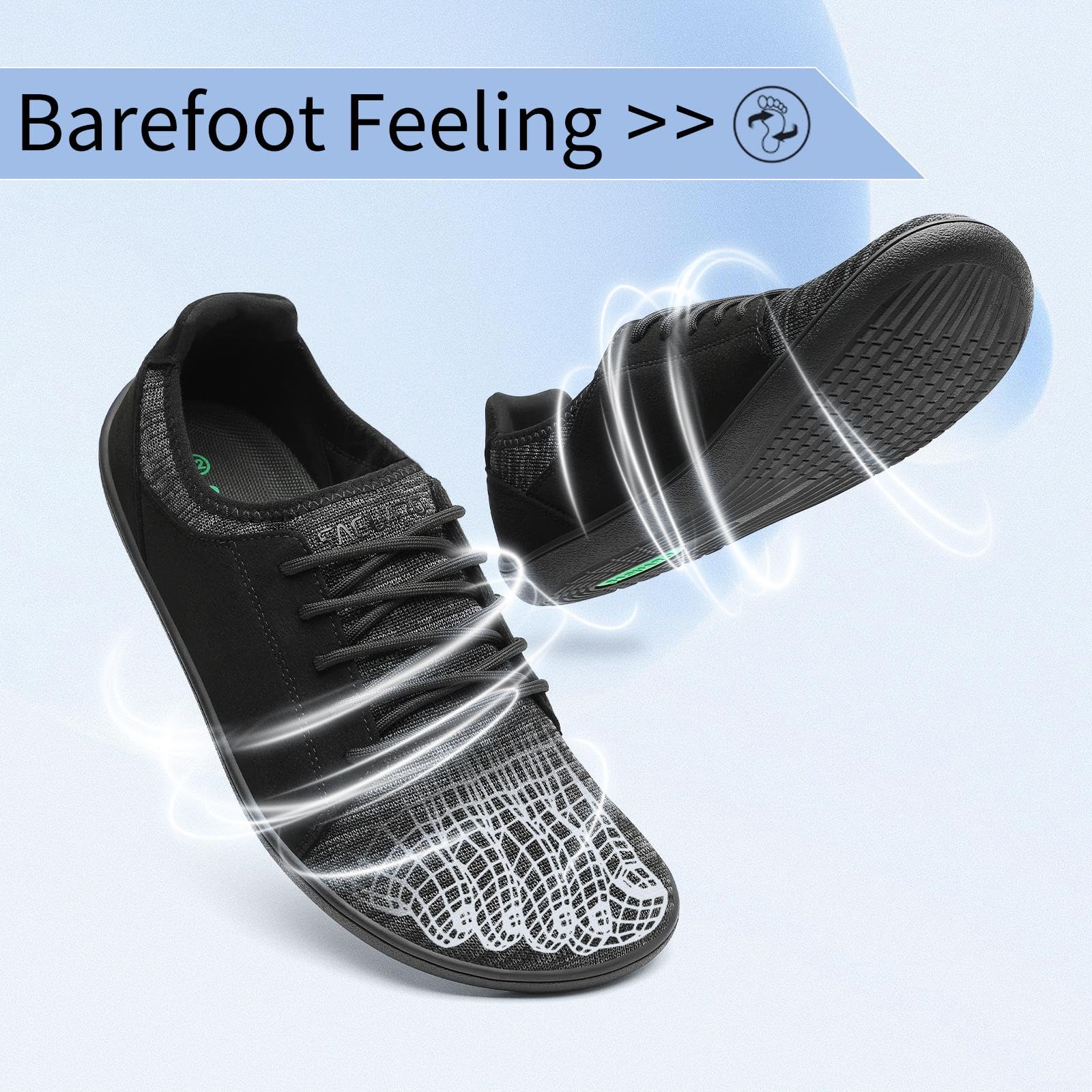 SAGUARO Uomo Donna Minimaliste Barefoot Scarpe Free Walker Luck III-Casual Traspirante Scarpa da Camminata Unisex,36-48 EU