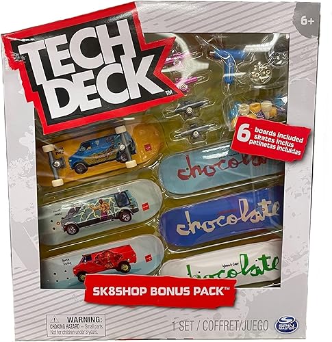 TECH DECK Sk8shop - Paquete de bonificación de patineta con dedo serie 2022 chocolate paquete de bono Sk8shop