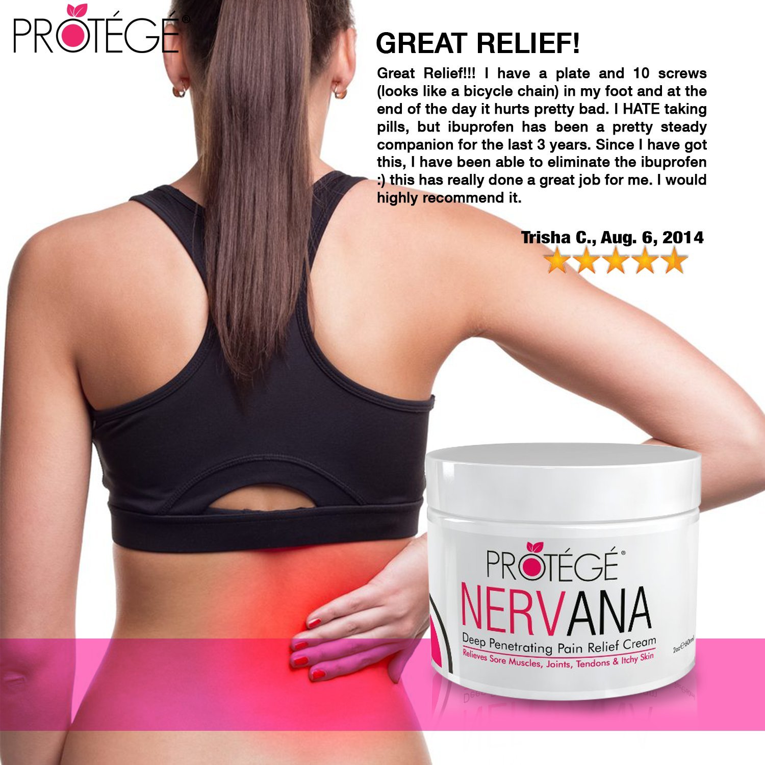 Premium Pain Relief Cream NERVANA Best Natural AntiInflammatory Topical Pain Reliever
