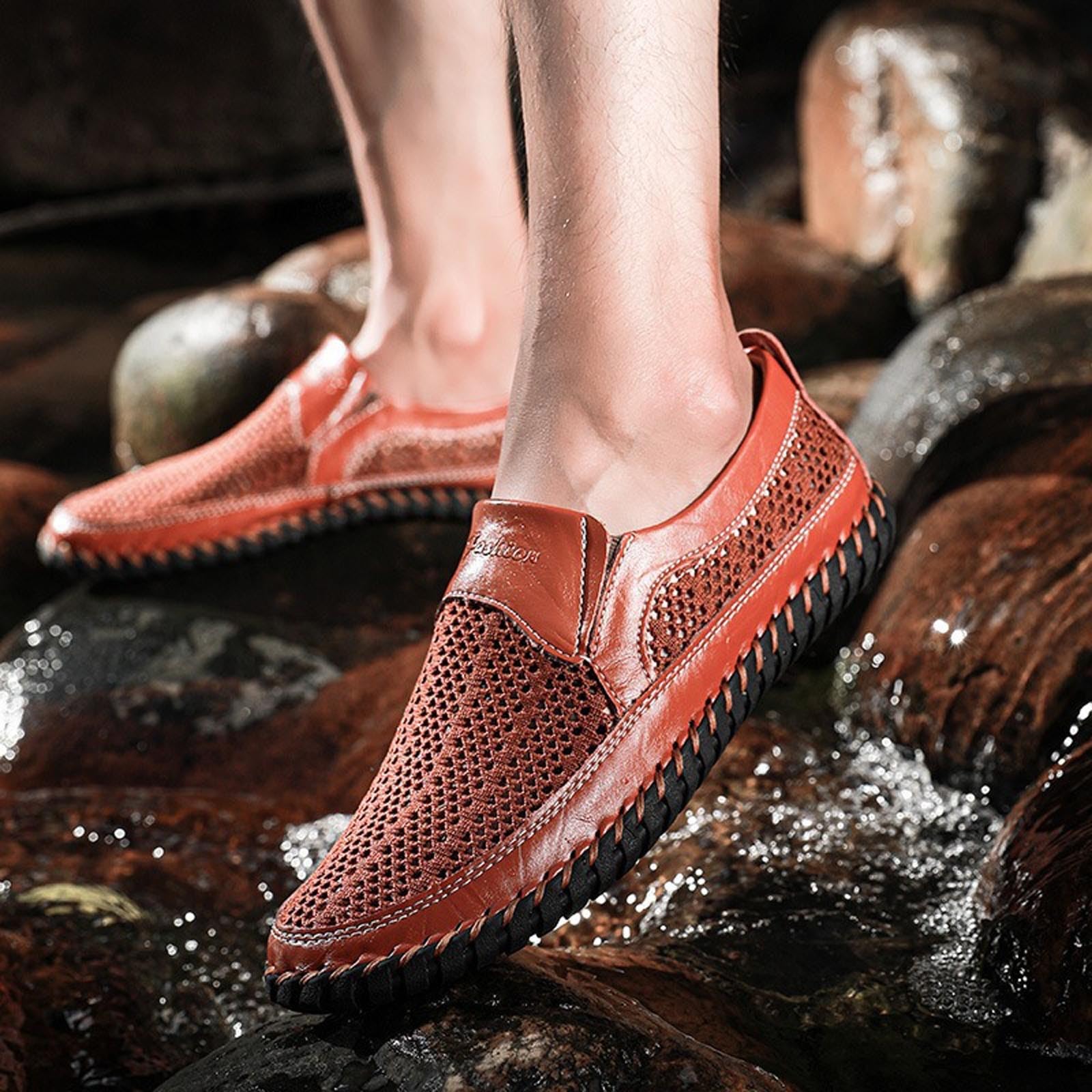 Generisch Chaussons décontractés avec dessus en tricot respirant, semelle souple confortable pour un usage quotidien optimal