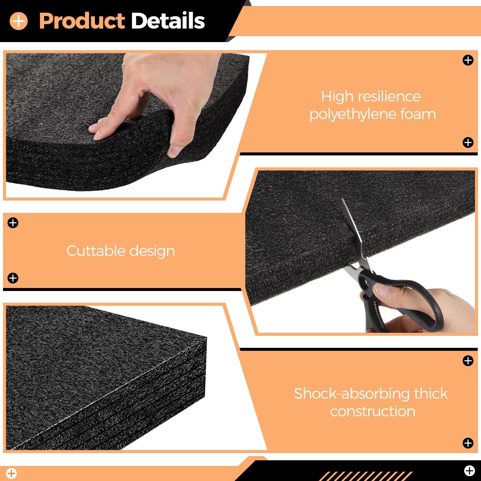 Polyethylene Foam Sheets, 2 Qty, 15.7