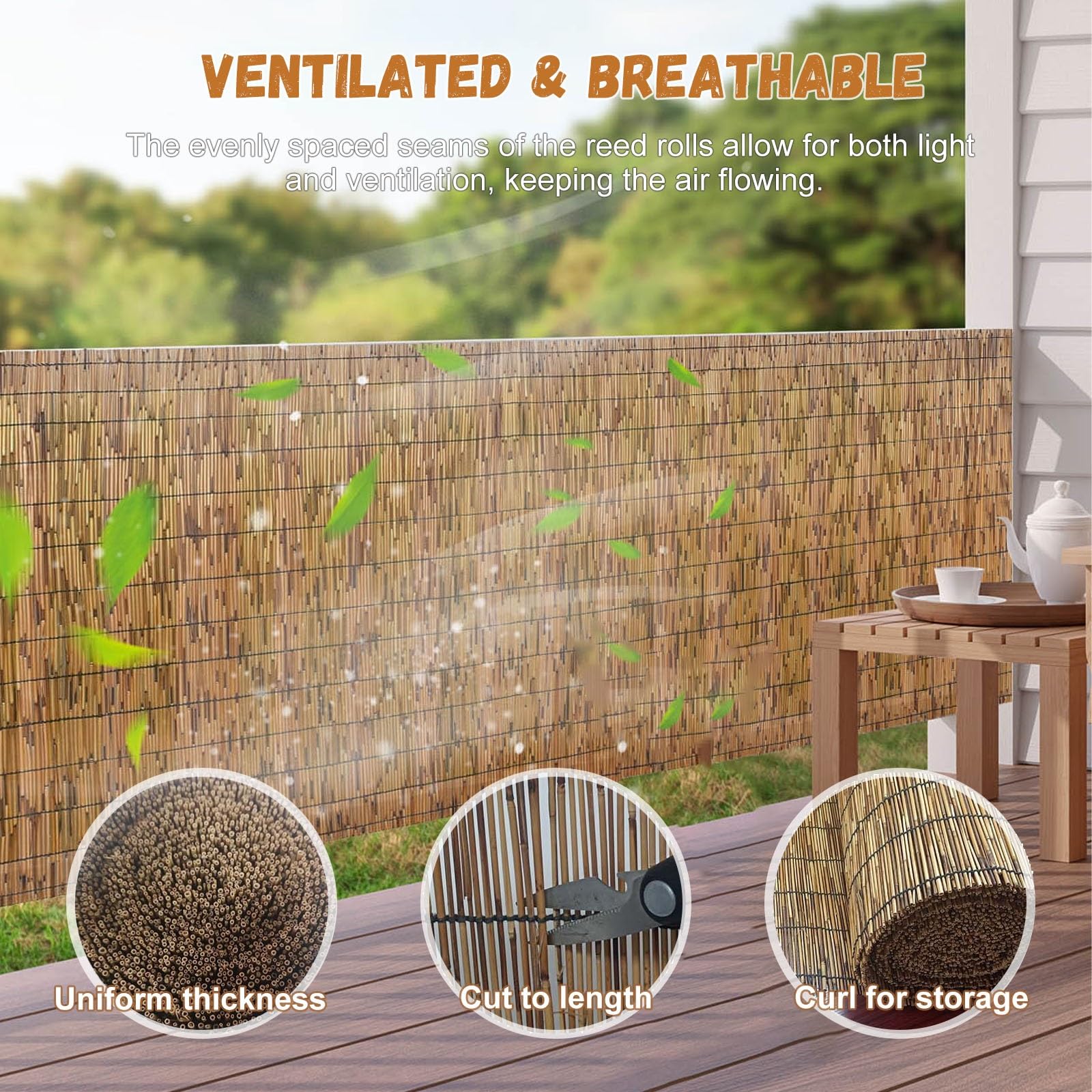 Canisse En Bambou Tressé – Hauteurs 50 à 180 Cm – Pare-vue Naturel Pour Terrasse, Pergola, Piscine, Restaurant