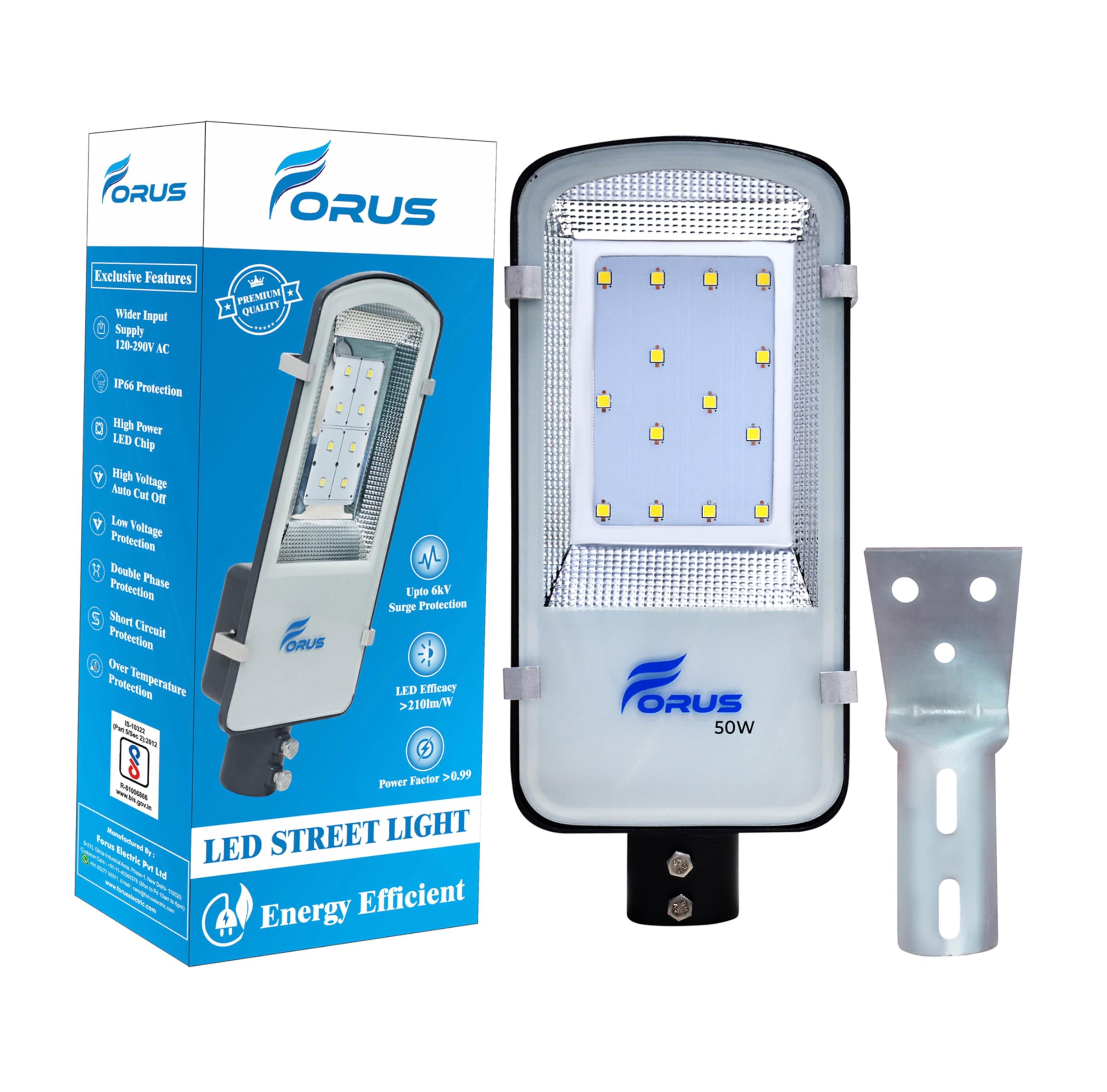 Forus LED Street Light 50W Waterproof 10 Years Warranty, Cool White Excellent Quality Street Light 50 Watt LED for Home, Street Lights Outdoor, Street Lamp, LED Street Road Lights 1Pc (B0CF5DD197) Amazon Price History, Amazon Price Tracker